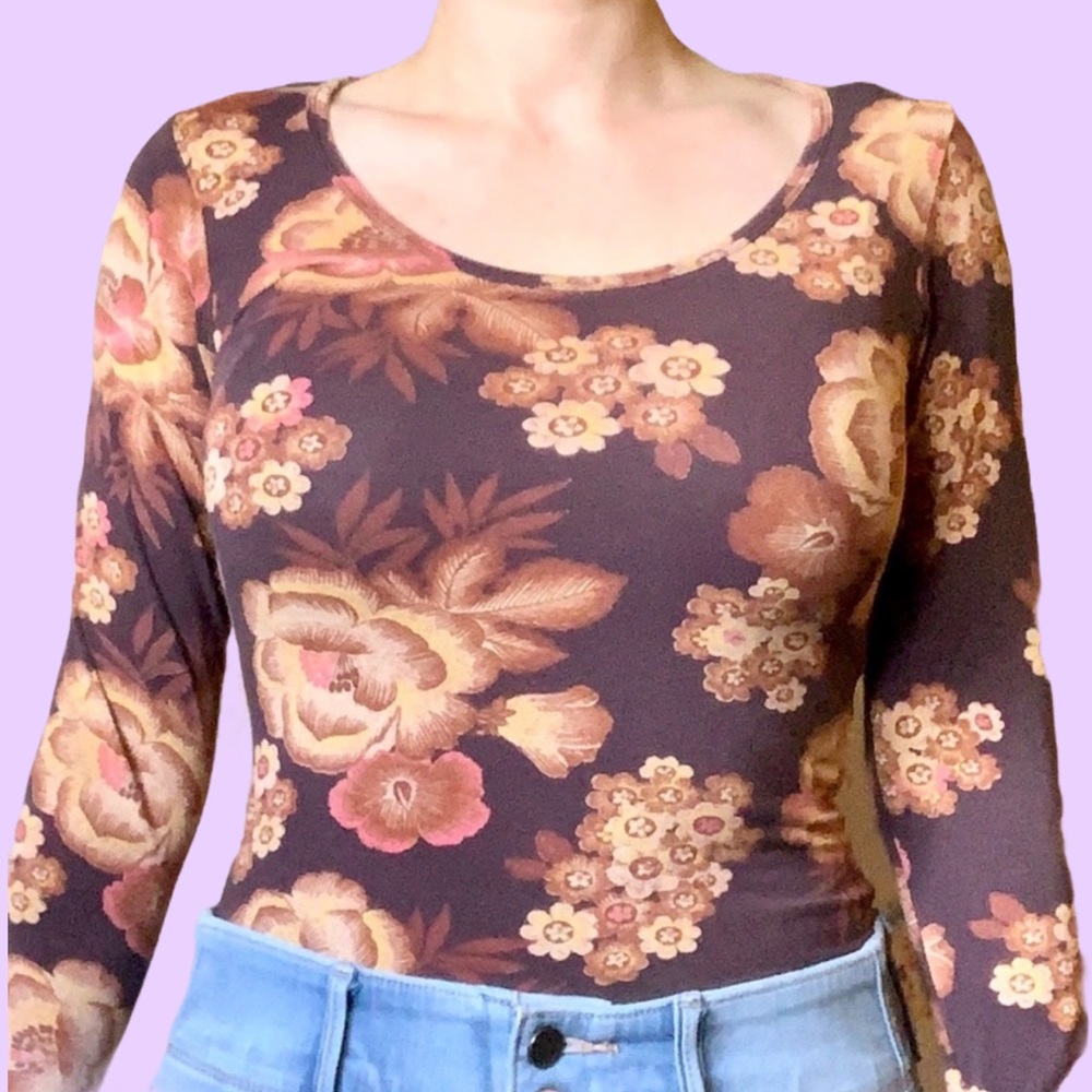 Vintage Oilily Form Fitting Flower Longsleeve